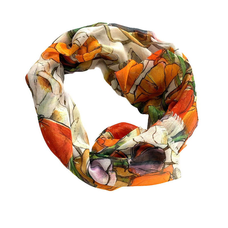 TID | Light Weight Colourful Poppy Scarf