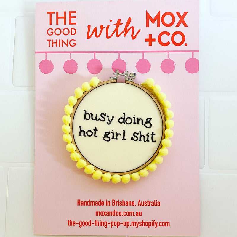 MOX & Co | Hot Girl Cross Stitch Brooch