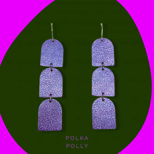 Polka Polly | Scotch Earrings - Lilac
