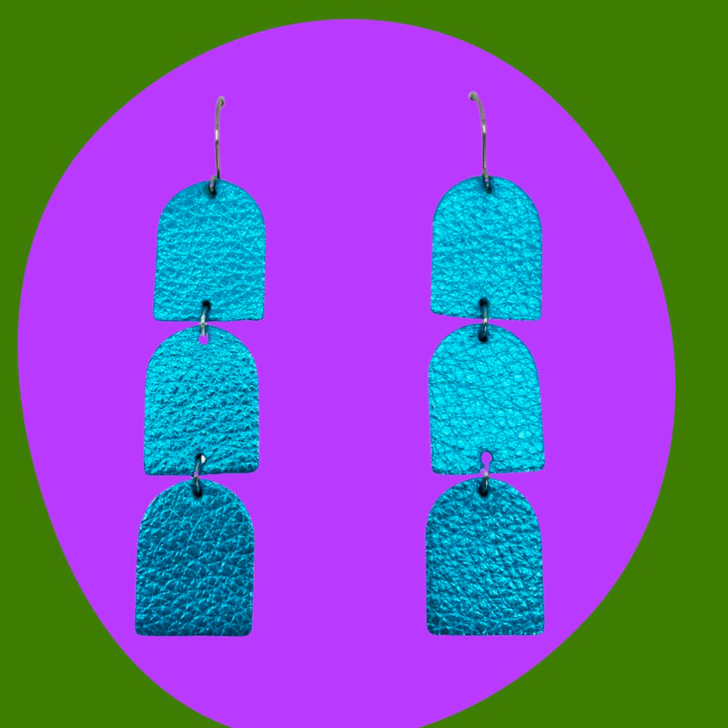 Polka Polly | Scotch Earrings - Aqua