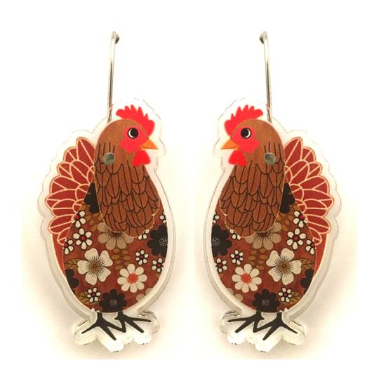 Smyle Designs | Flora the Hen Earrings