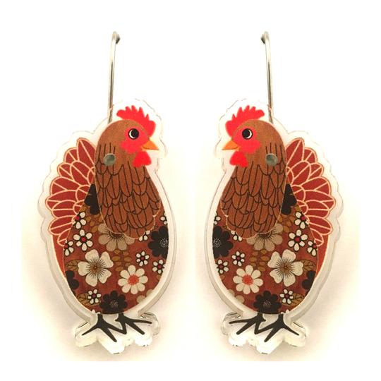 Smyle Designs | Flora the Hen Earrings