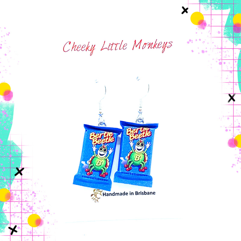Cheeky Little Monkeys - Bertie Beetle Earrings