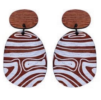 Scoops | Thick Topographic Earrings