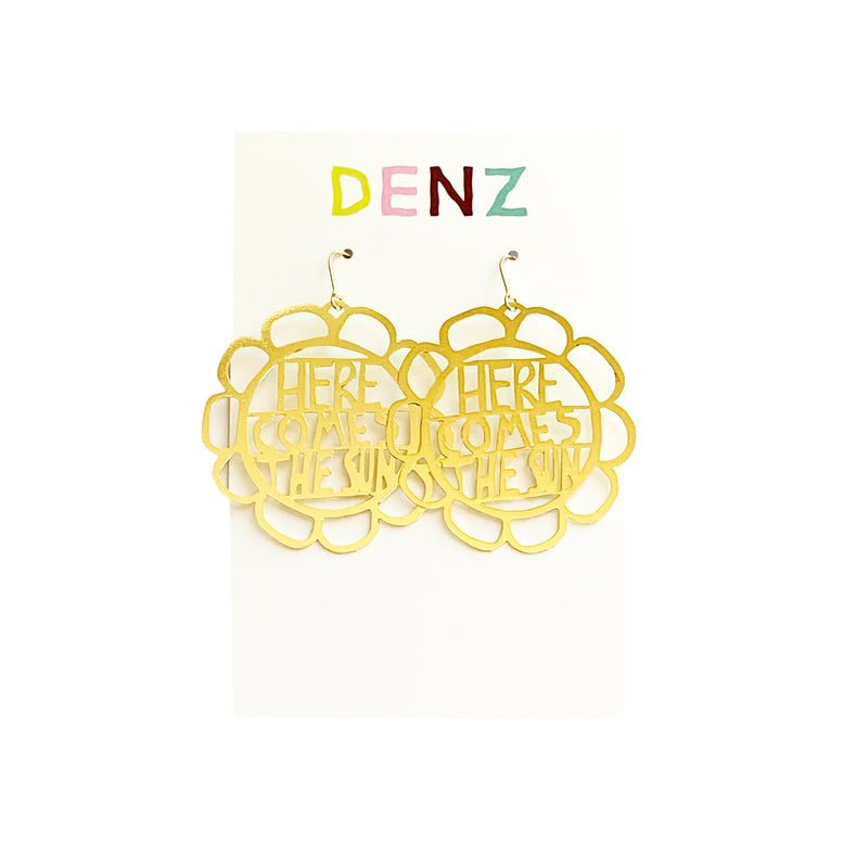 DENZ Here comes the sun dangles | Gold