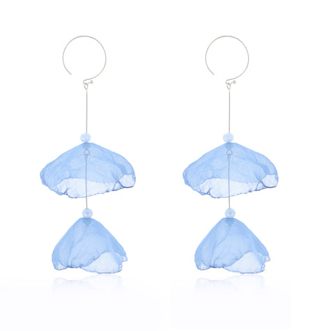 Bloom earrings | blue/silver