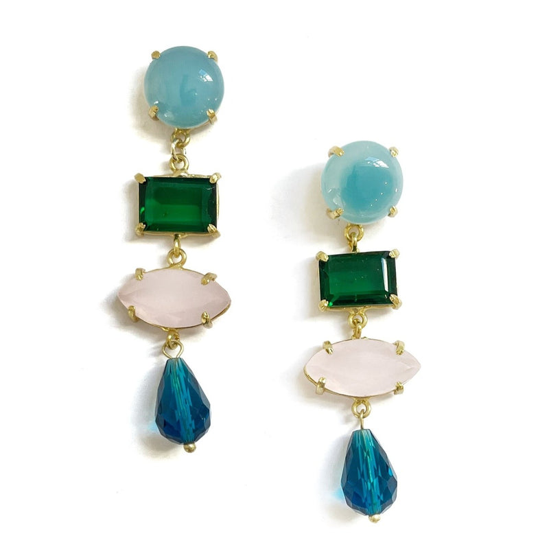 Zoda | Multi Stone Drop Earring