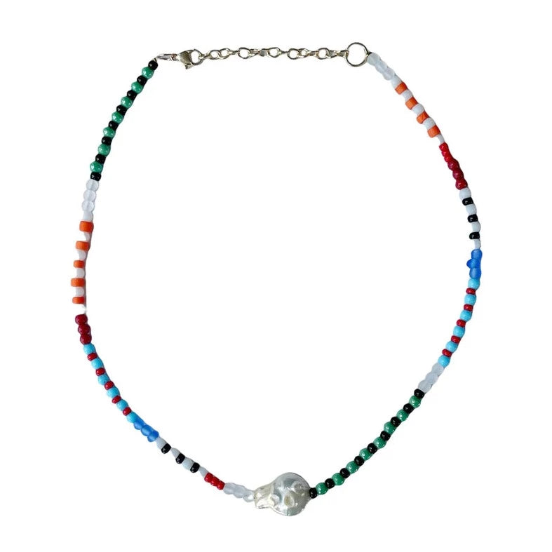 Zoda Necklace | Orange/Red/Blue