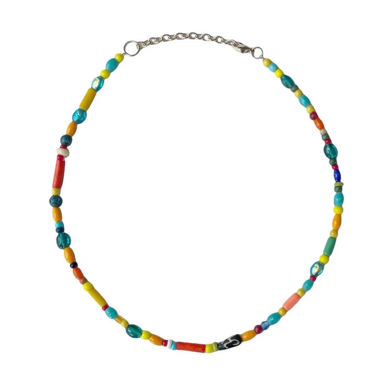 Zoda Necklace | Teal/Orange/Yellow
