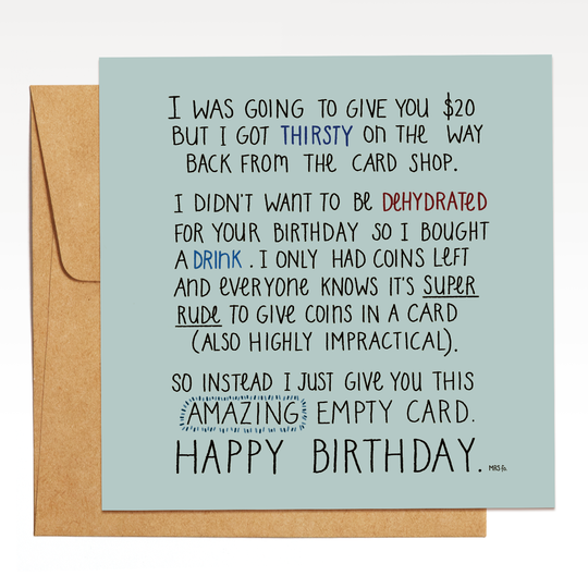 Mrs Fo | An Amazing Empty Card