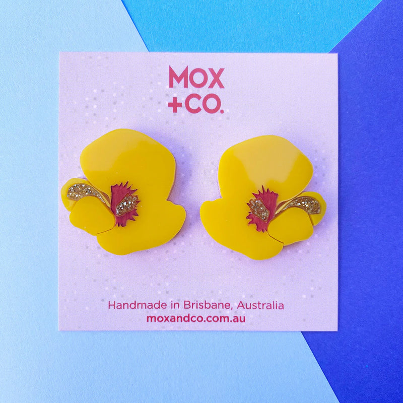 MOX & Co | Bacon and Egg Flower Statement Studs