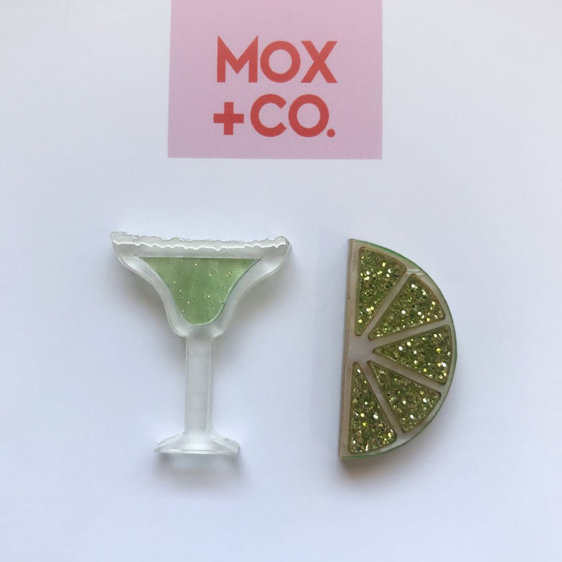 MOX & Co | Lime and Margarita Statement Studs