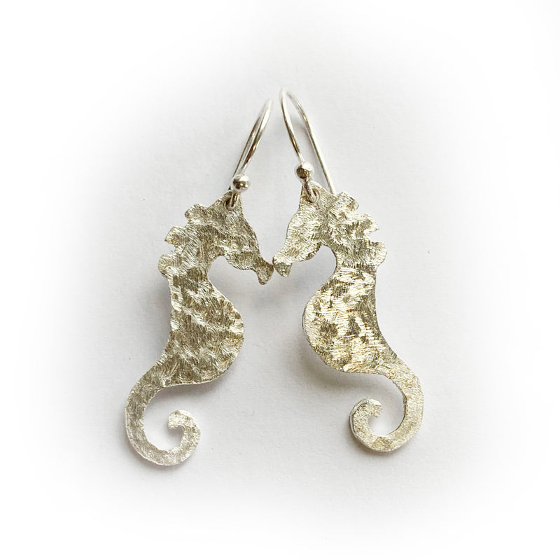 Sterling Silver Seahorse Earrings