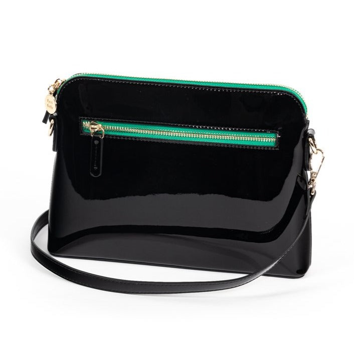 Liv & Milly | Ravello Bag - Black Vegan Patent Leather