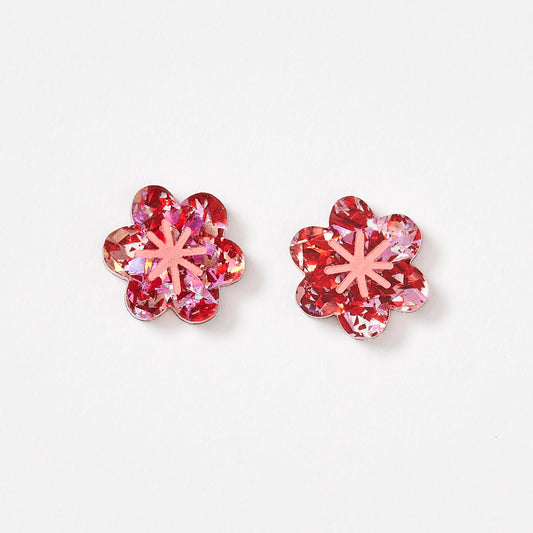 Martha Jean | Aster Stud Earrings - Cherry