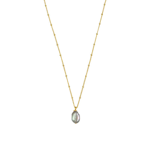 Jolie & Deen | Rylee Necklace Gray pearl
