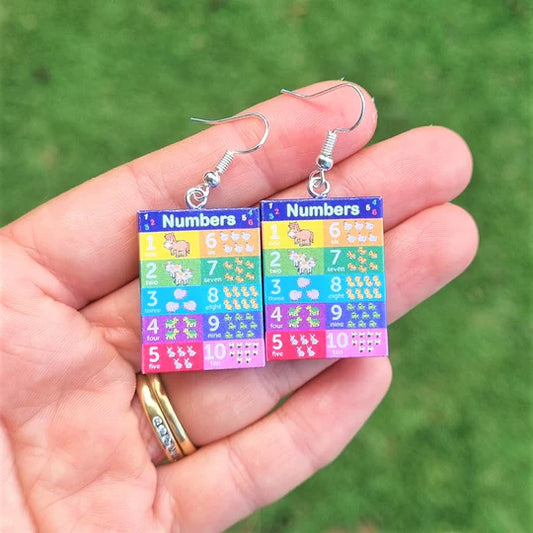 Cheeky Little Monkeys | Number Chart Earrings