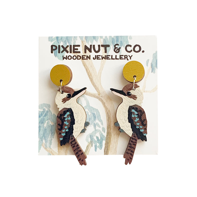 Pixie Nut | Kookaburra Earrings