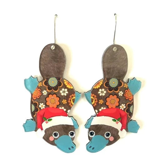 Smyle Designs | Christmas Platypus Earrings