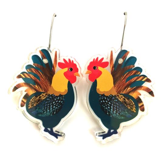 Smyle Designs | Bert the Rooster Earrings