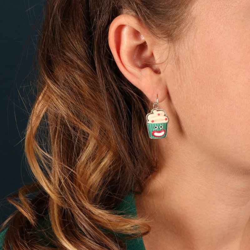 Taratata Earrings - Glutton Cupcakes - Blue