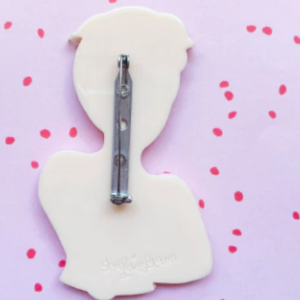 She Loves Blooms | Fab Fifi and Frenchie Brooch - Pink Hair