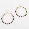 Adorne | black & gold teardrop earrings