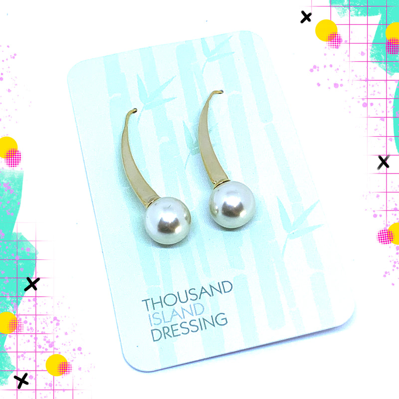 TID pearl and gold hooks Medium
