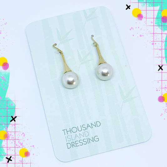 TID pearl and gold drops