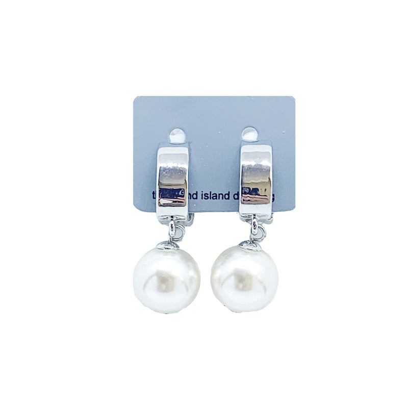 TID | Clip On pearl and silver drop