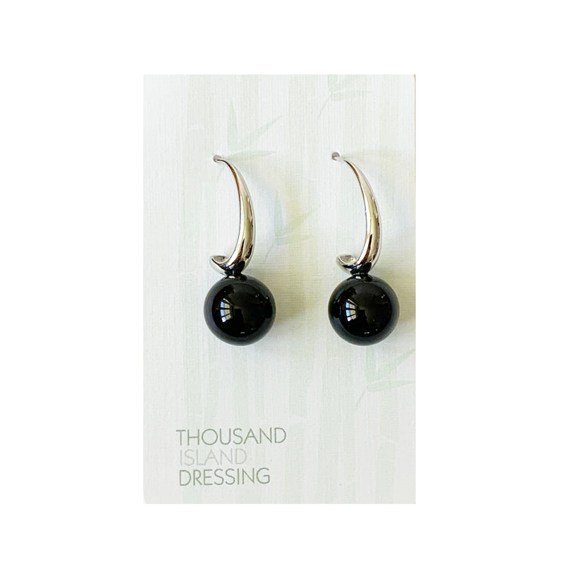 TID ball and silver curve drops | Black