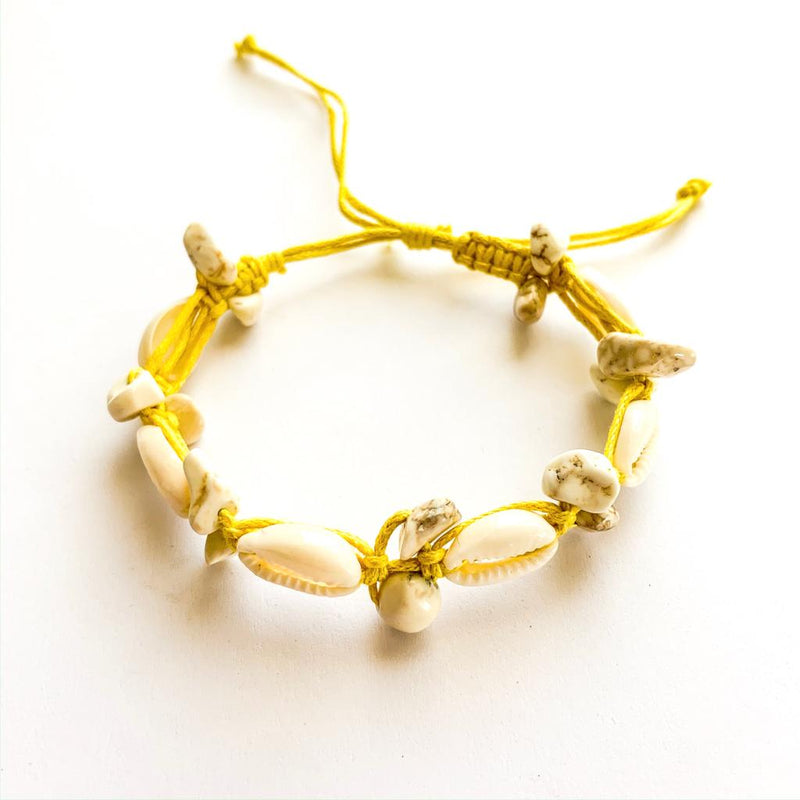 TID BEACH Shell bracelet | yellow