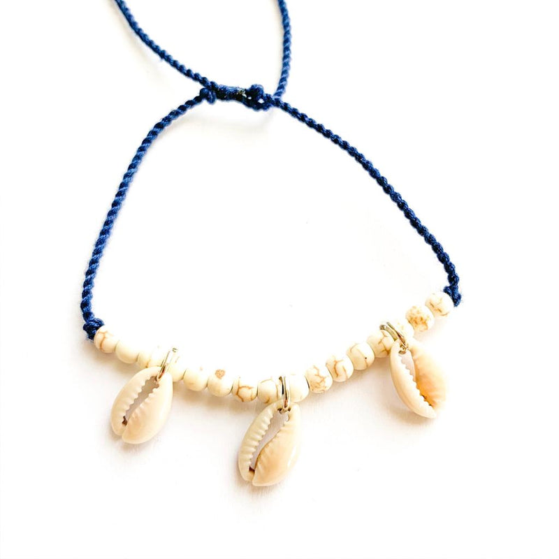 TID BEACH Hanging Shell bracelet | navy