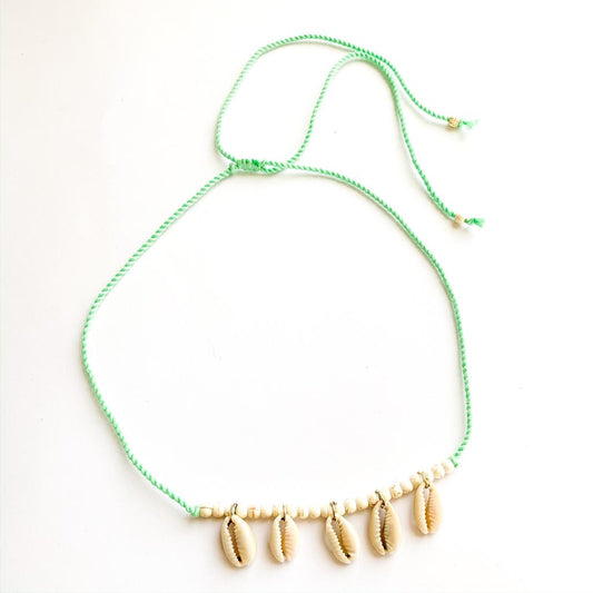 TID BEACH Hanging Shell necklace | green