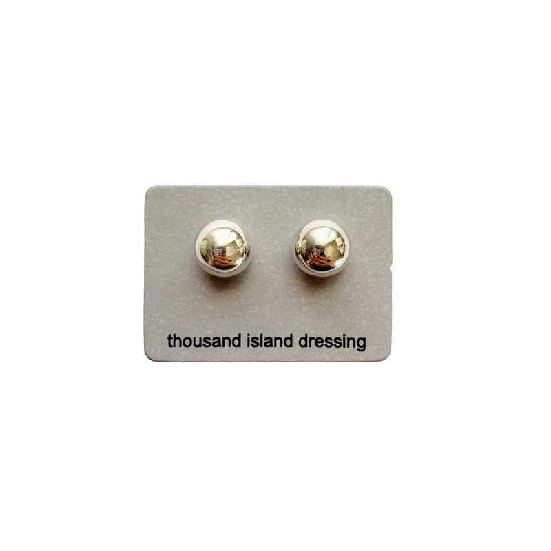 TID sterling silver ball studs - MED