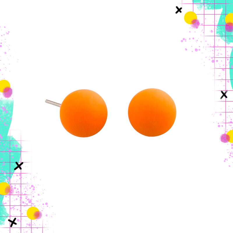 Tiger Tree Orange Ball Studs