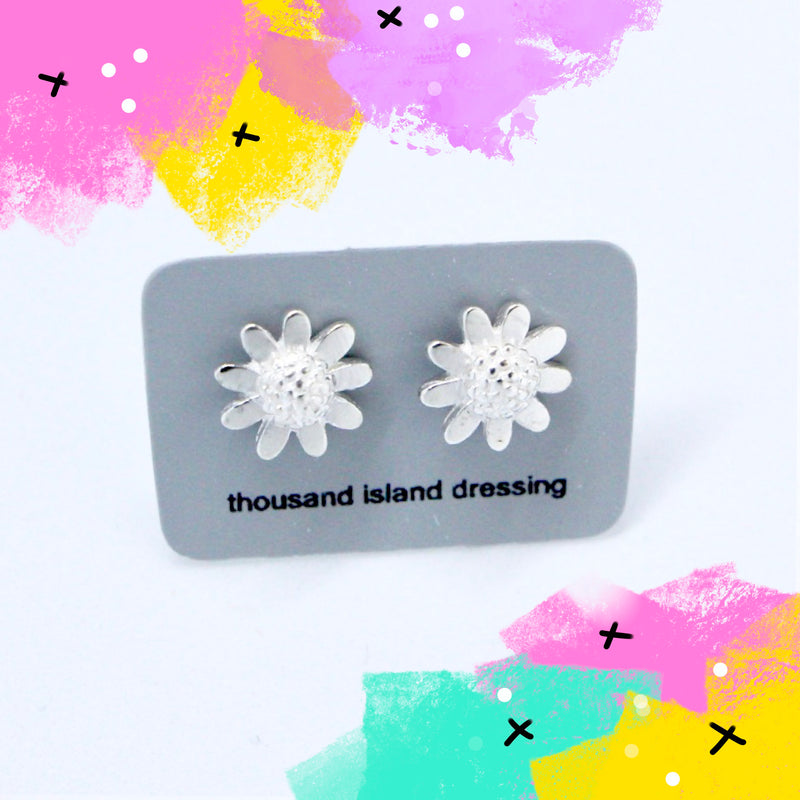 TID | Sterling Silver Mini Sunflower Studs