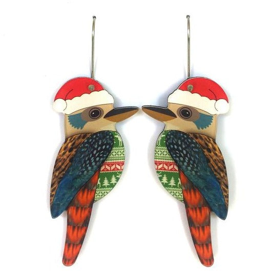 Smyle Designs | Christmas Kookaburra Earrings