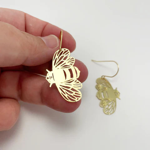 DENZ Mini Bee Dangles | Gold