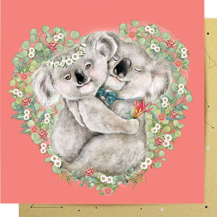 La La Land Greeting Card Koala Hugs