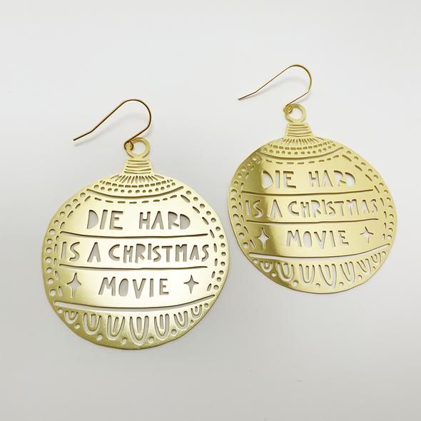 DENZ Christmas  | Die Hard Bauble Earrings in Gold