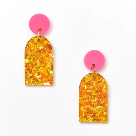 Martha Jean | Amber Arc Earrings