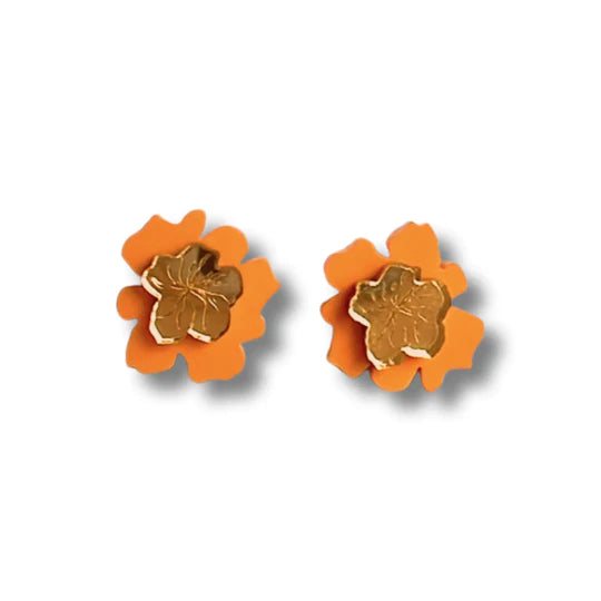 Bobbi Frances | Pastel and Gold Flower Studs