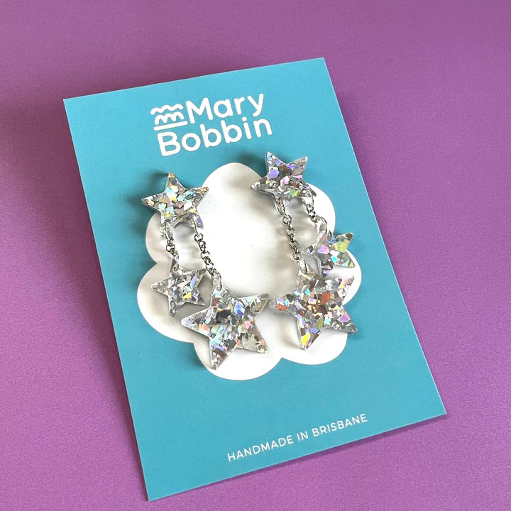 Mary Bobbin | Silver Starlight Dangles
