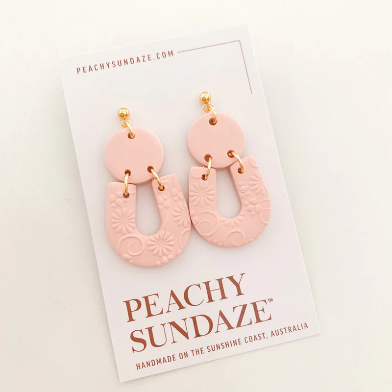 Peachy Sundaze | Freda Pink Earrings