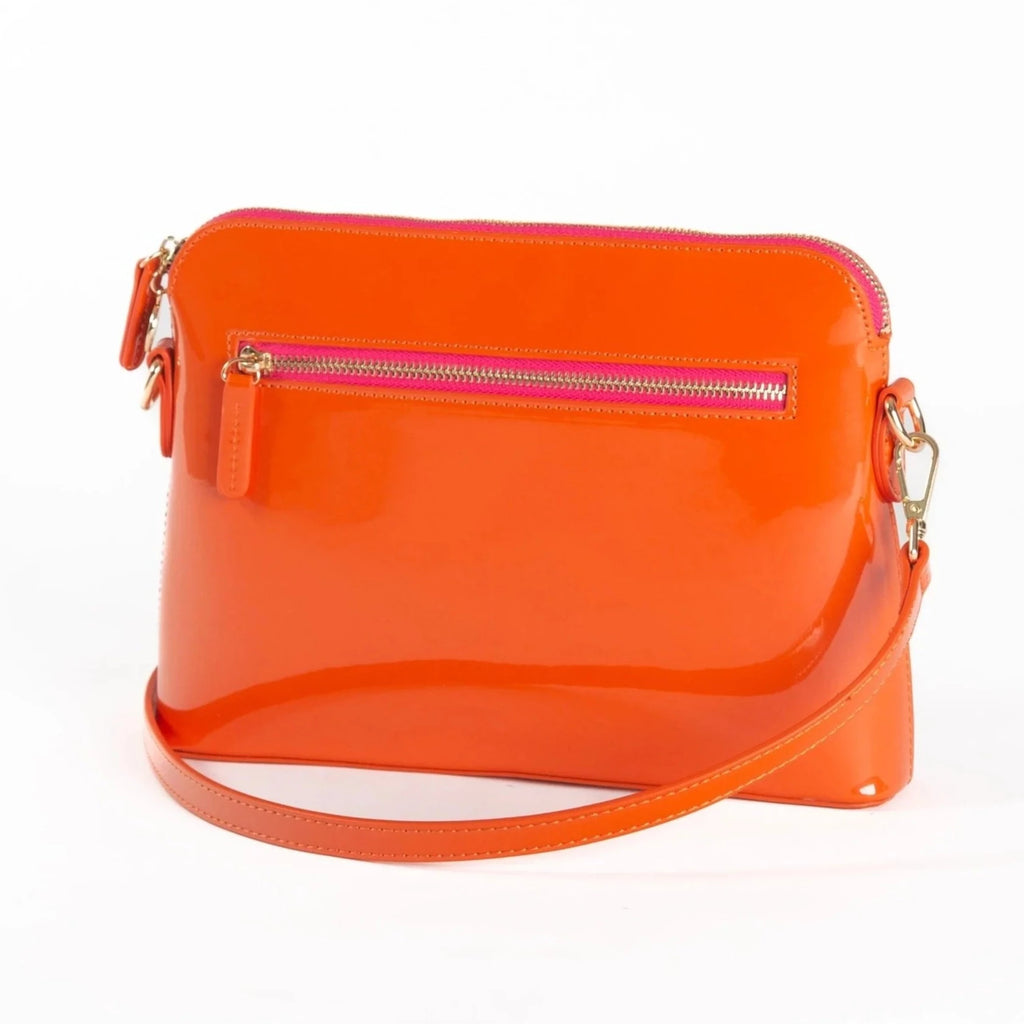 Liv & Milly | Ravello Bag - Orange Vegan Patent Leather