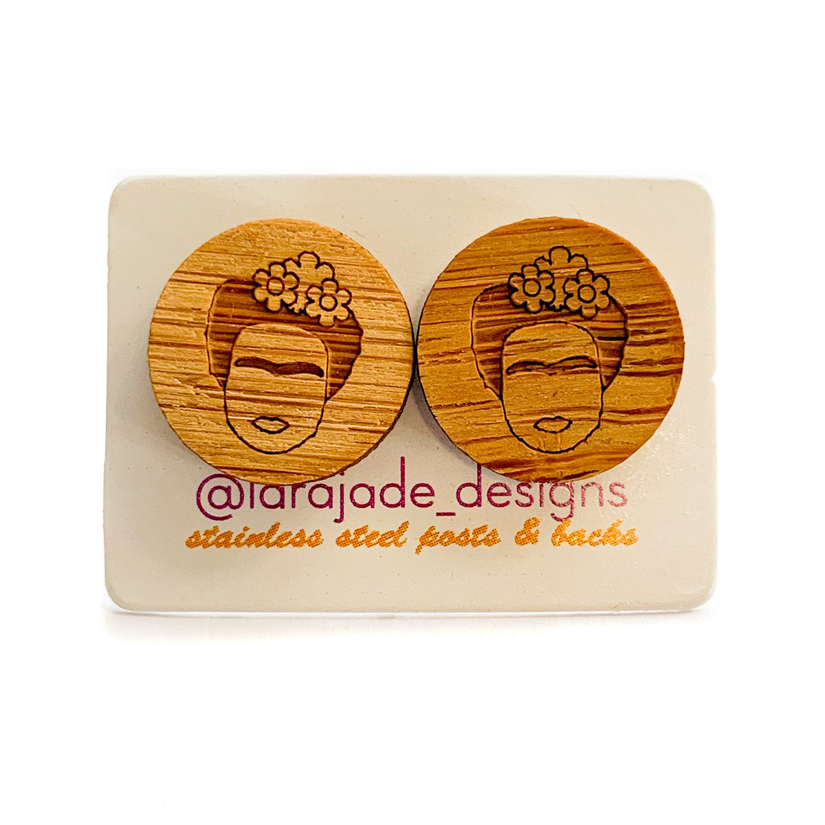 Lara Jade  | Frida Kahlo Wooden Studs