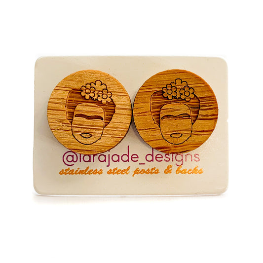 Lara Jade  | Frida Kahlo Wooden Studs