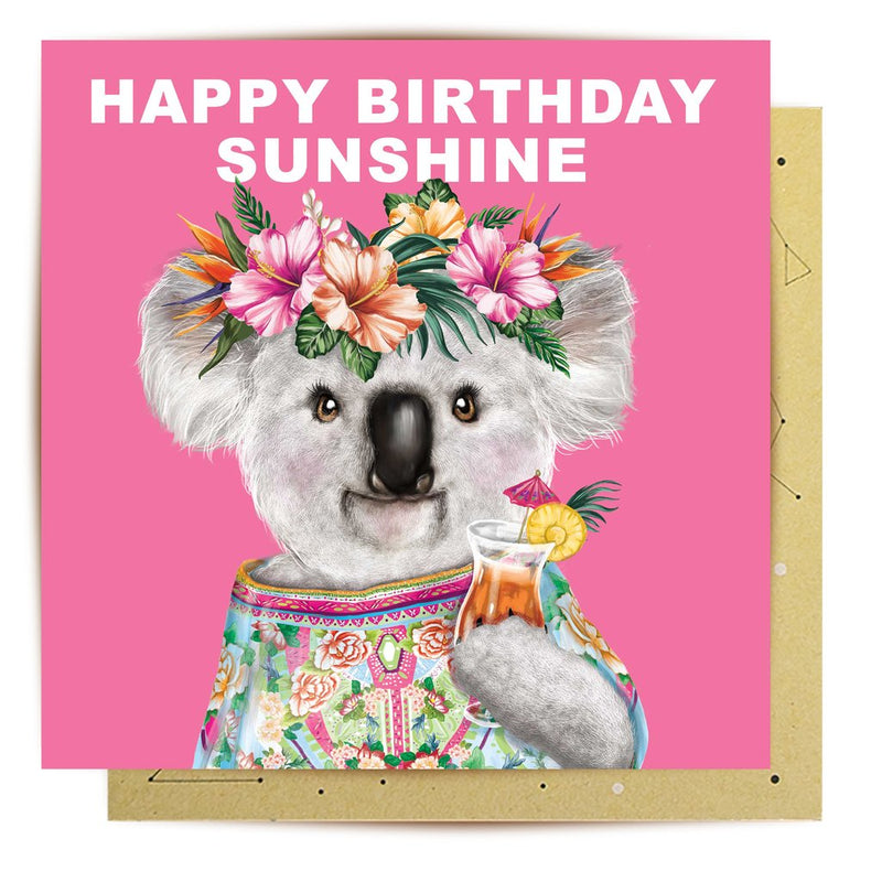 Mini Greeting Card | happy birthday sunshine