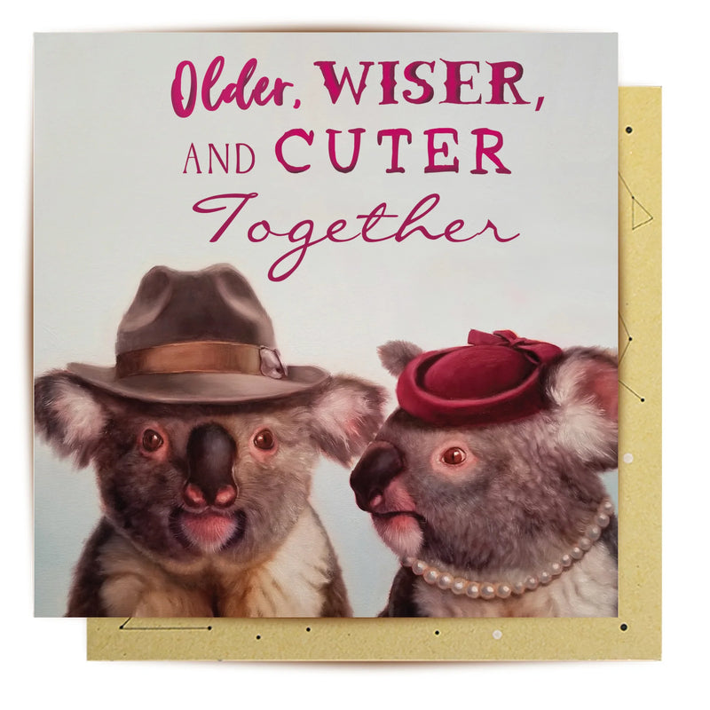 La La Land Greeting Card Older Wiser Cuter